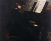 托马斯伊肯斯 - Elizabeth at the Piano
